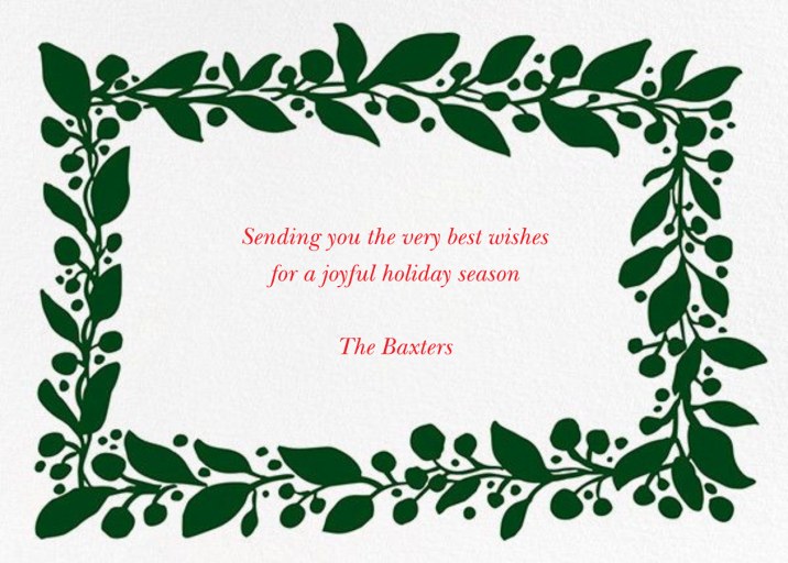 Hedera (Greeting) by Linda and Harriett - Back