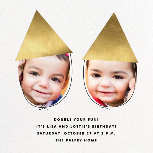Little Coneheads - Birthday Invitation by The Indigo Bunting