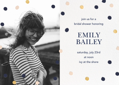 Painted Spots (Photo) - Bridal Shower Invitation by Sugar Paper