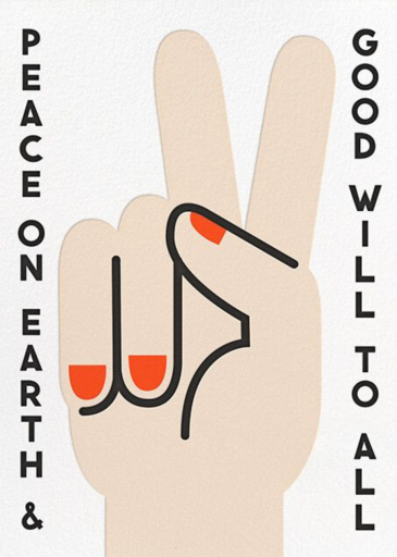 Peace Sign - New Year's Card by The Indigo Bunting