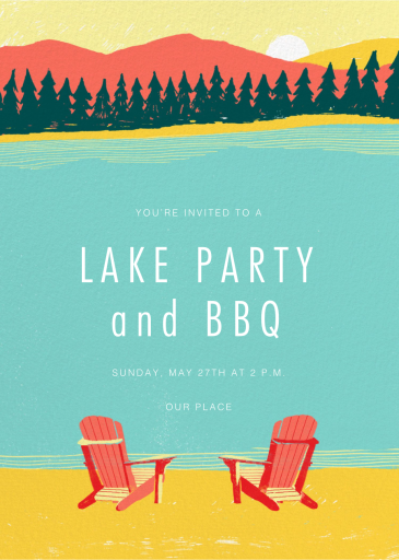 Muskoka Sunset - Lake Party Invitation by Paperless Post