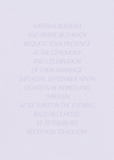 Insigne II - Wedding Invitation by Paperless Post