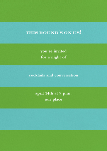 Evergreen Stripes - Summer Party Invitation by kate spade new york