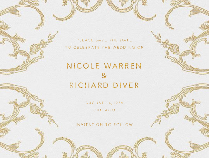 Silk Brocade I (Save The Date) - Save the Date by Oscar de la Renta