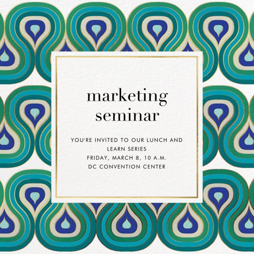 Peacocking - Business Event Invitation by Jonathan Adler