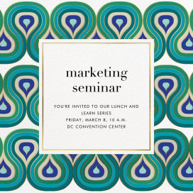 Peacocking - Seminar Invitation by Jonathan Adler