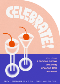 Borde curvo - Invitación de cumpleaños por Josh Stover