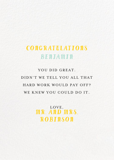 Grad Stacks by Mr. Boddington's Studio - Back