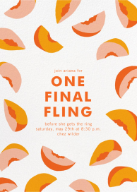 Peach Season - Bachelorette Party Invitation by kate spade new york