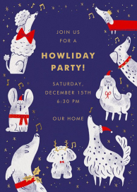 Happy Howlidays - Pet Party Invitation by Hello!Lucky