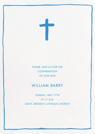 Crux Emblem - Baptism & Christening Invitation by Linda and Harriett