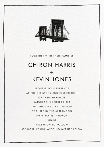 Borough - Wedding Invitation by Linda and Harriett