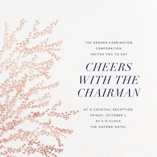 Forsythia Branch - Corporate Reception Invitation by Paperless Post