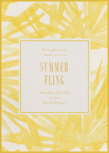 Sunlit Palm - Summer Party Invitation by Schumacher