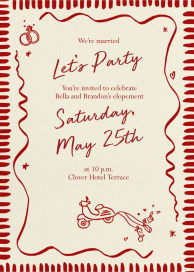 Tin Cans - Elopement Party Invitation by Pulp Templates Co.