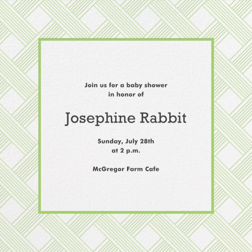 Basket Weave (Invitation) by Jonathan Adler