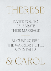 Golden Couple - Wedding Invitation by Paperless Post