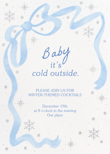 Snowflake Ribbon - Invitation by Paperless Post