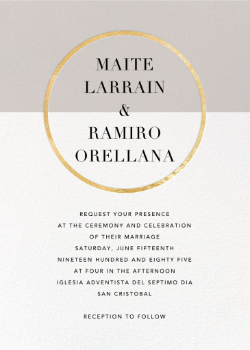 Metallic Circle - Wedding Invitation by Paperless Post