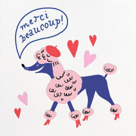 Puppy Beret - Thank You Card by Hello!Lucky