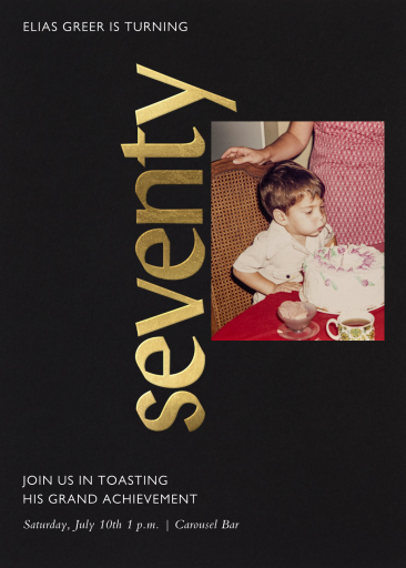 Celebration Photo - 70th Birthday Invitation by Paperless Post