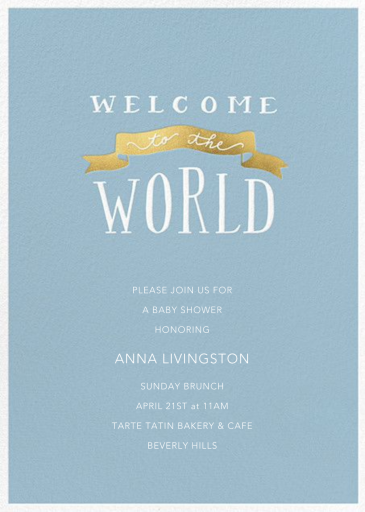 Banner Welcome - Baby Shower Invitation by Sugar Paper