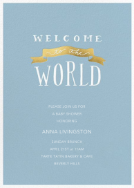 Banner Welcome - Baby Shower Invitation by Sugar Paper