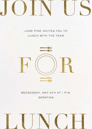 Gold Plated - Breakfast/Lunch Invitation by Paperless Post