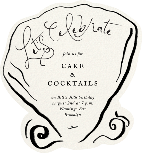 Shell and Script - Let's Celebrate by Ten Story Stationery