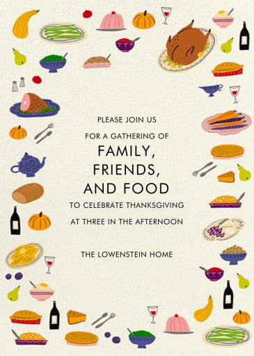 Overflowing Table - Thanksgiving Invitation by Hello!Lucky
