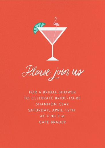 Ready to Flamingle - Bridal Shower Invitation by Cheree Berry Paper & Design - Back
