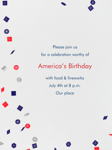 Confetti - 4th of July Invitation by Paperless Post