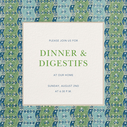 Chenille - Dinner Party Invitation by Schumacher