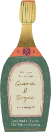 Champagne Bottle Cutout by Maisy Summer