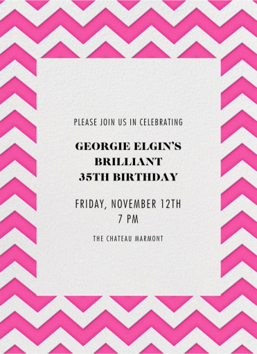 Chevrons - Tall - Birthday Invitation by Paperless Post