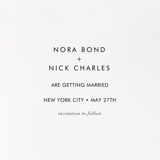 KSNY Prism - Save the Date by kate spade new york - Back