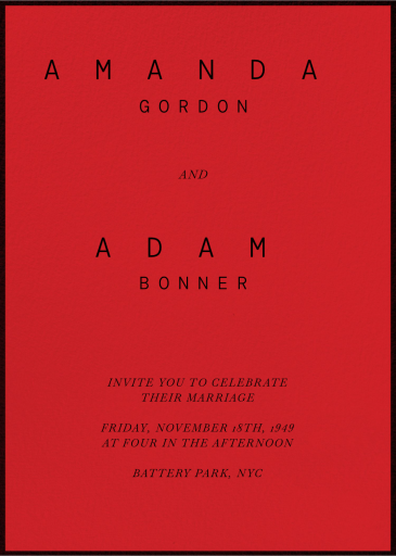 Type and Space - Wedding Invitation by Paperless Post