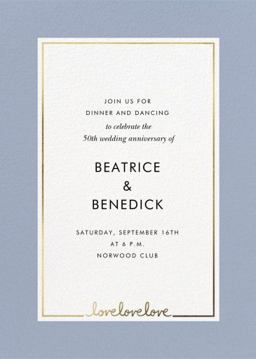 Thirds a Charm - 50th Anniversary Invitation by kate spade new york