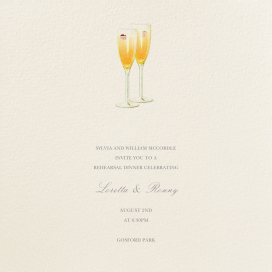 Kir Royale - Rehearsal Dinner Invitation by Felix Doolittle