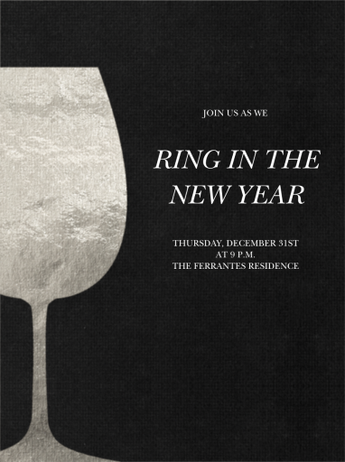 Wineglass Foil - New Year's Eve Invitation by Paperless Post