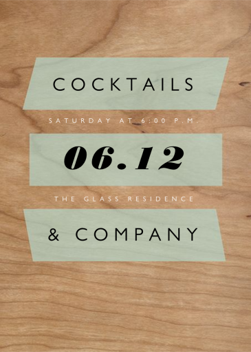 Wood Grain Color Slabs by Paperless Post