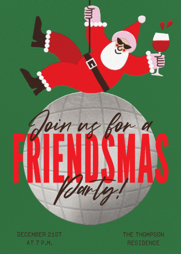 Disco Santa - Christmas Party Invitation by Paperless Post
