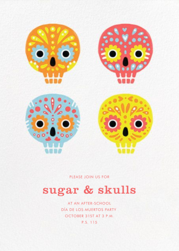 Little Sugar Skulls - Día de los Muertos Invitation by Paperless Post