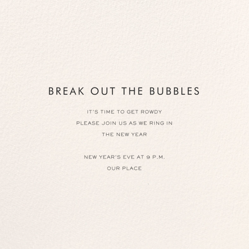 Confetti Burst - New Year's Eve Invitation by kate spade new york - Back