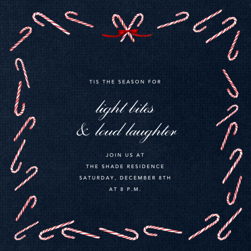 Candy Cane - Christmas Party Invitation by Paperless Post