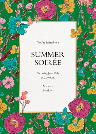Gold Foil Florals - Summer Party Invitation by Liberty