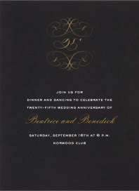 Numbers - Anniversary Invitation by Bernard Maisner