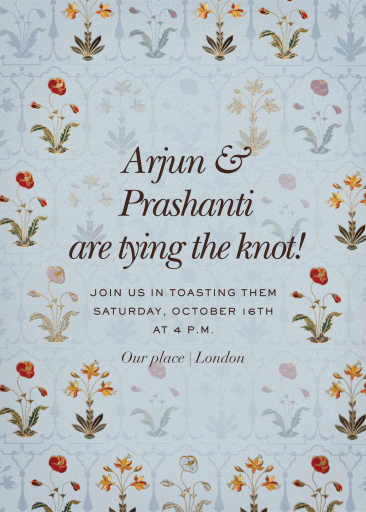 Floral Mughal Pattern Invitation