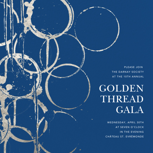 Metallic Circles Watermark - Corporate Reception Invitation by Kelly Wearstler