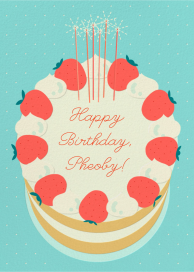 Strawberry Cream Cake - Birthday Card by Paperless Post